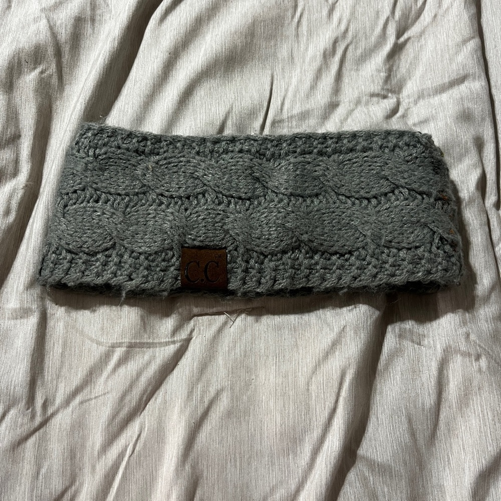 Cc Boutique Gray Knit Headband View 2